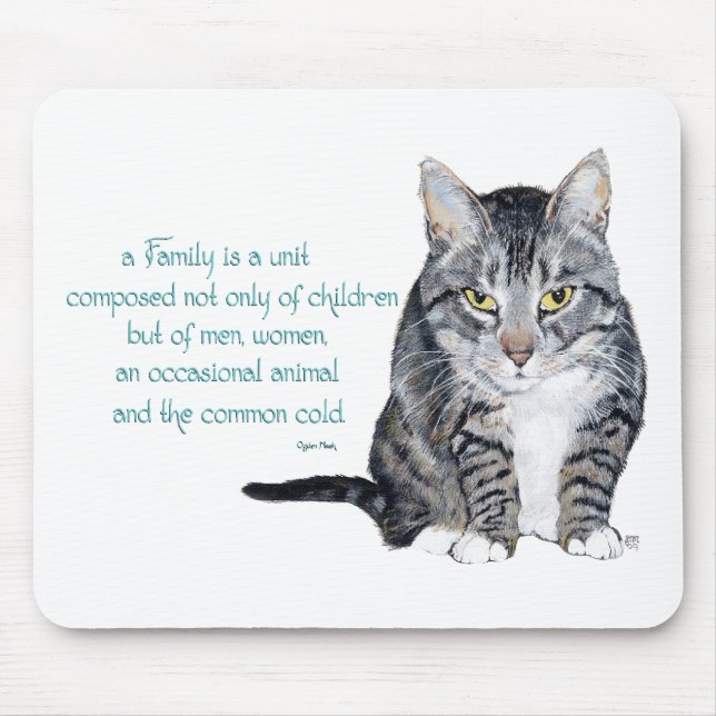 Mousepad Sabedoria Felina - Dinâmicas Familiares (Frente)