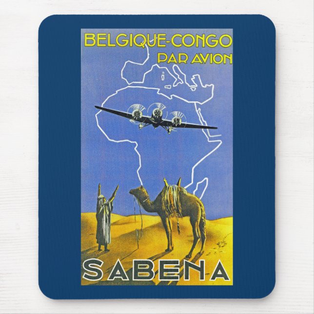 Mousepad Sabena ~ Belgique Congo (Frente)