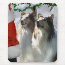 Mousepad Sable Rough Collie presentes de Natal