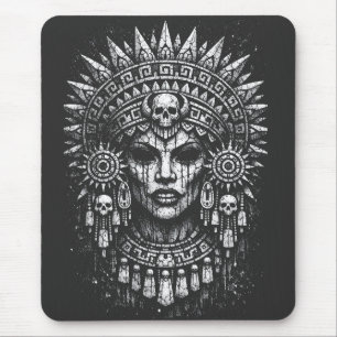 Mousepad Sacerdotisa Coroada com Caveira — por BurnsInHell