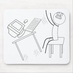 Mousepad Sacudir mesa Irritado Fim da carruagem sacudir da