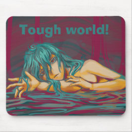 Mousepad Sad Anime Tough world