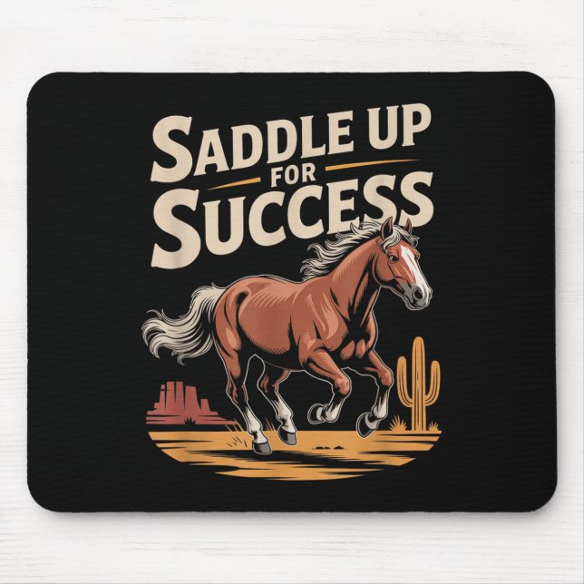 Mousepad Saddle Up For Success Western Motivation  (Frente)