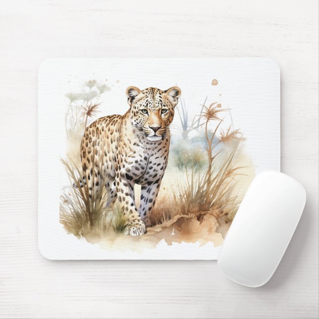 Mousepad Safari de Animais Leopardo (Com mouse)
