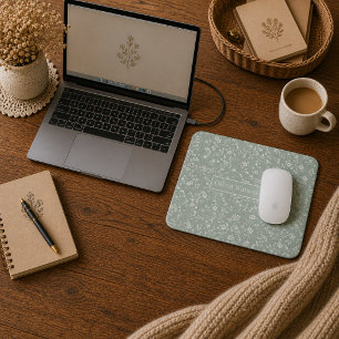 Mousepad Sage Verde Floral, Casa de Campo, Núcleo de Casa d