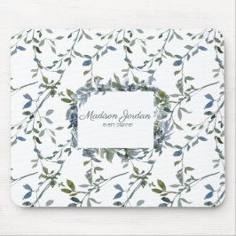 Mousepad Sage Verde Prateado Floral