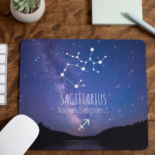 Mousepad Saggitarius   Constelação Zodiac Personalizada