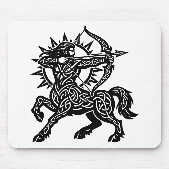 Mousepad Sagitário — O Arqueiro por BurnsInHell (Frente)