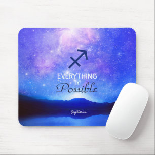 Mousepad Sagitário Signo do Zodíaco Céu Sonhador Citação