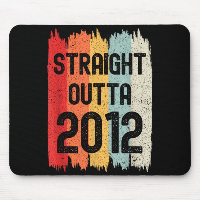 Mousepad Sai direto de 2012 Piada Aniversário Retro Incríve (Frente)