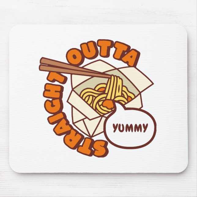 Mousepad Sai direto do delicioso macarrão instantâneo (Frente)