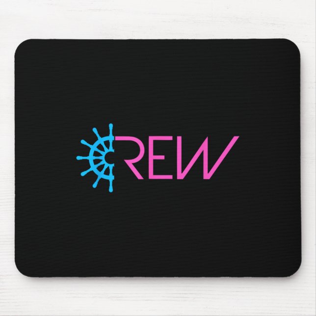 Mousepad Sailing Crew Sailing Team Ship Steering Wheel Text (Frente)