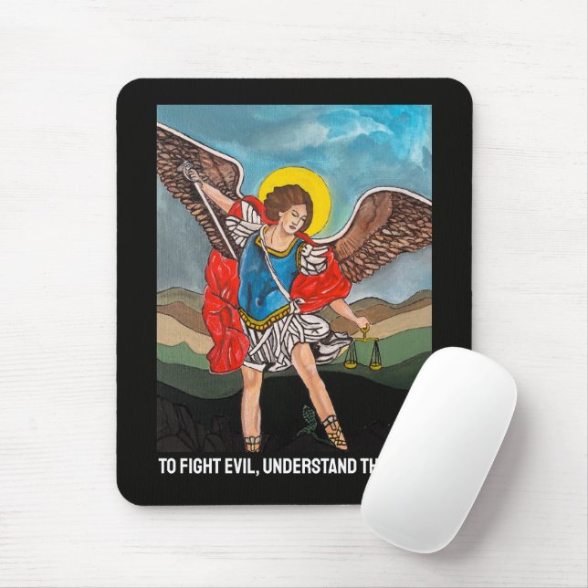 Mousepad Saint Michael the Archangel Painting by Alfred Fox (Com mouse)