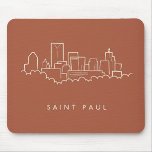 Mousepad Saint Paul, skyline de Minnesota