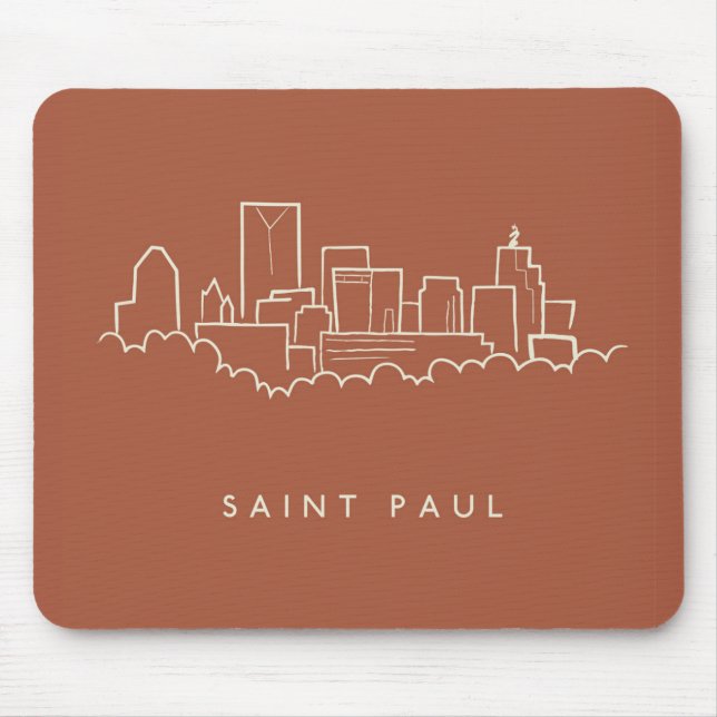 Mousepad Saint Paul, skyline de Minnesota (Frente)