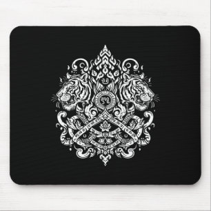 Mousepad Sak Yant Muay Thai Mma Tattoo Twin Tiger Martial A