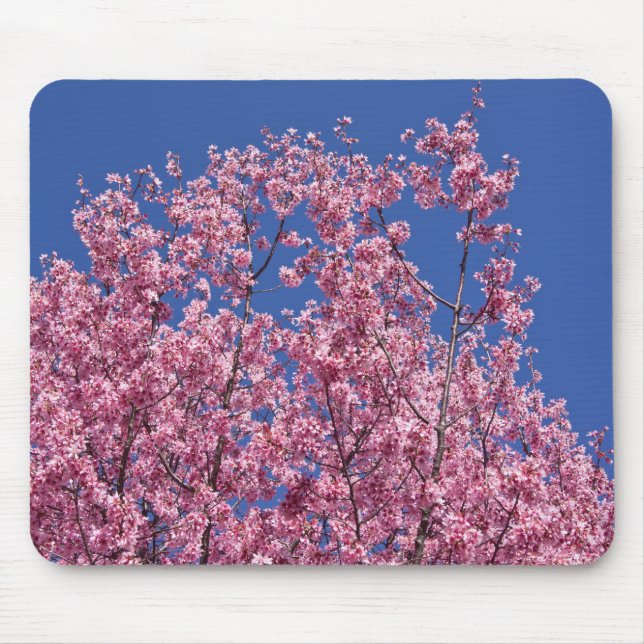 Mousepad Sakura Cherry Blossoms No Azul (Frente)
