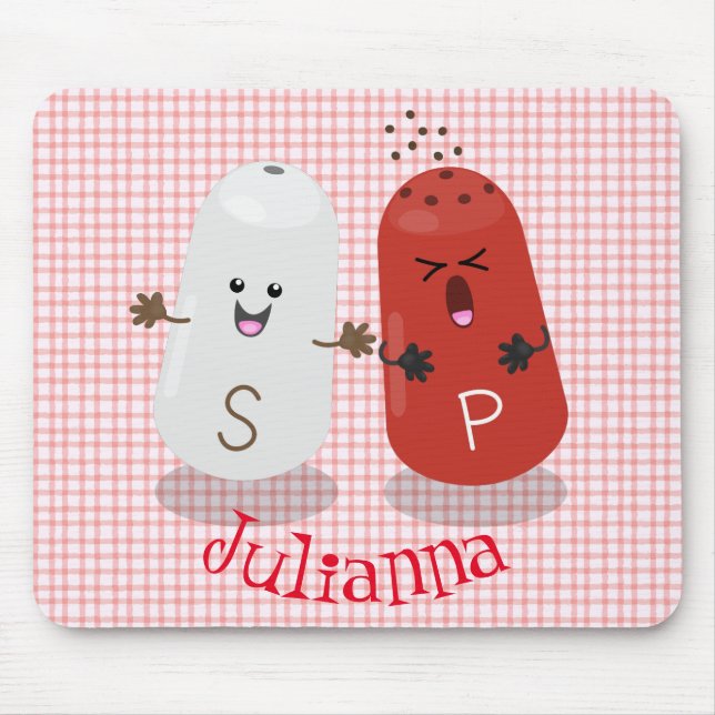 Mousepad Sal kawaii e cartografia dos pimentões (Frente)