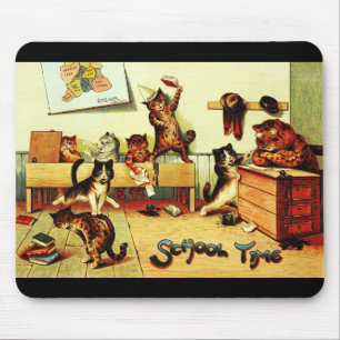 Mousepad Sala de aula Kitten Chaos Louis Wain