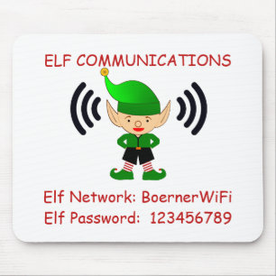 Mousepad Sala de mesa de computador convidado do Elf Christ
