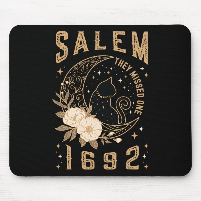 Mousepad Salem 1692 Eles Perderam Um Jato De Bruxa Negra (Frente)