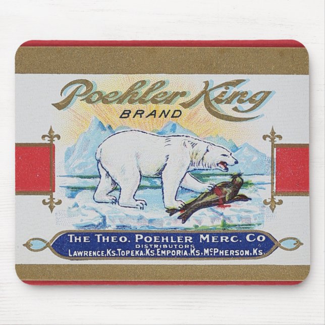 Mousepad Salga Polar Urso na comida favorita (Frente)