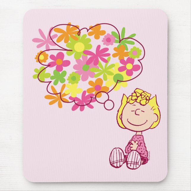Mousepad Sally Pensando em Flores (Frente)
