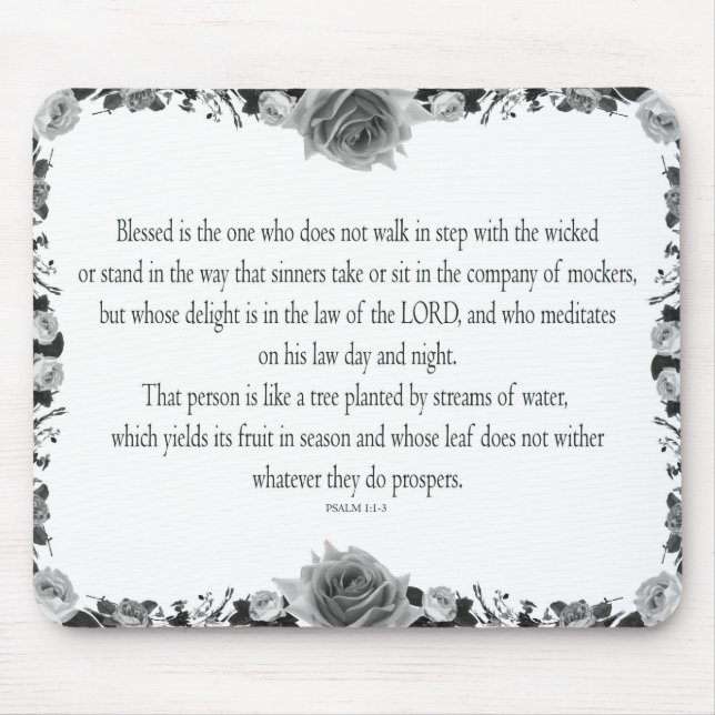 Mousepad Salm 1, Produz sua Fruta na temporada, B&W (Frente)