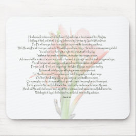 Mousepad Salm 91 Lily Flower Meu Deus é em quem confio