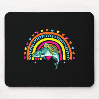 Mousepad Salmão de Cavalgada de Tartaruga Amante de Animal 