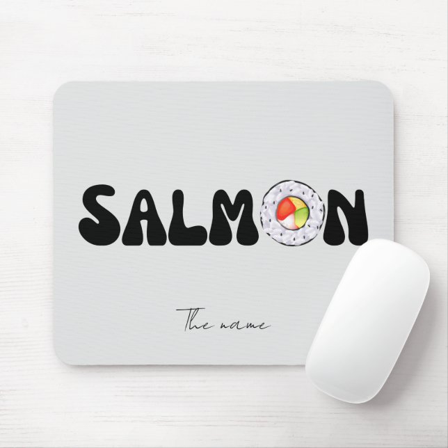 Mousepad Salmão Sushi (Com mouse)