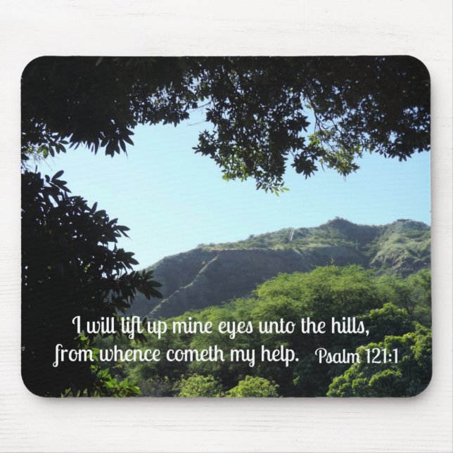 Mousepad Salmo 121:1 Eu levanto os meus olhos para o (Frente)