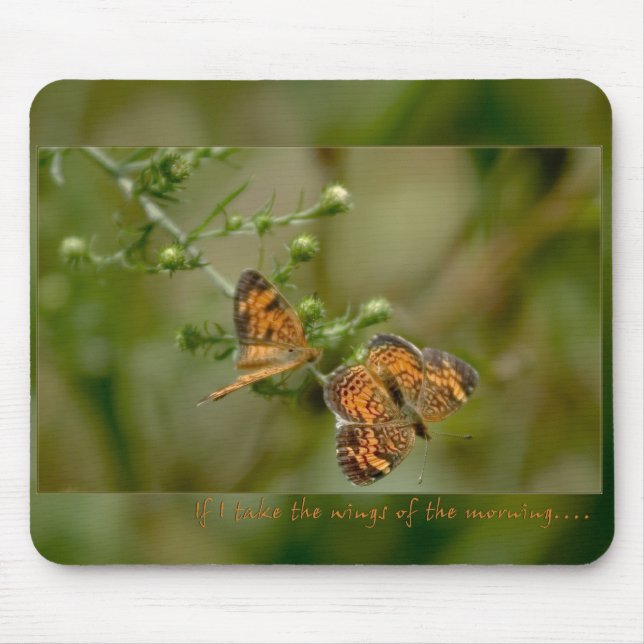 Mousepad Salmo 139:9 -10 Se eu levantar nas asas da manhã (Frente)