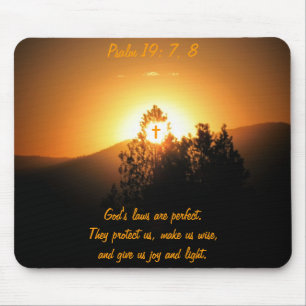 Mousepad Salmo 19: 7, 8 As leis de Deus são perfeitas