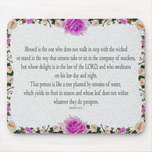 Mousepad Salmo 1, Efeito de pintura a óleo (Frente)