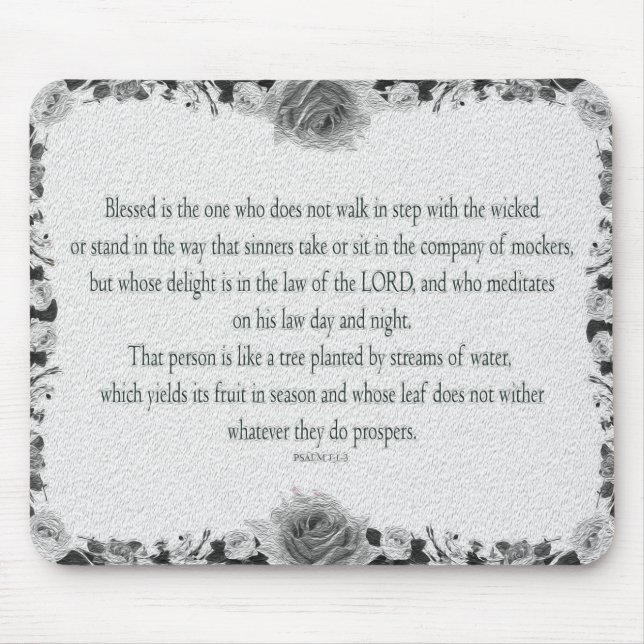 Mousepad Salmo 1, pintura a óleo, que não caminha em passo (Frente)