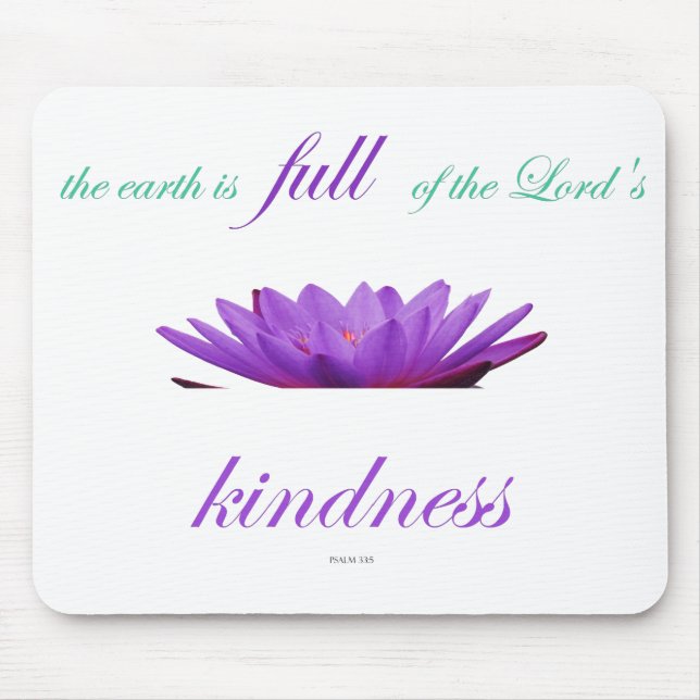Mousepad Salmo-33, A Terra é Cheio da bondade do Senhor (Frente)