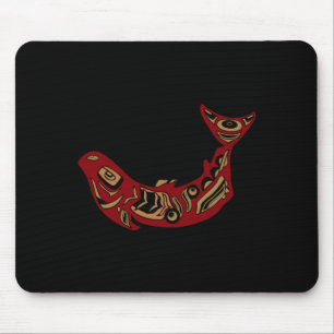 Mousepad Salmon índio americano nativo totem pacífico