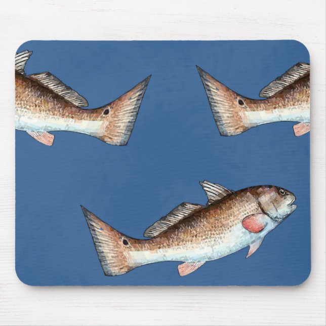 Mousepad Salmonetess e caudas dos salmonetess (azuis) (Frente)