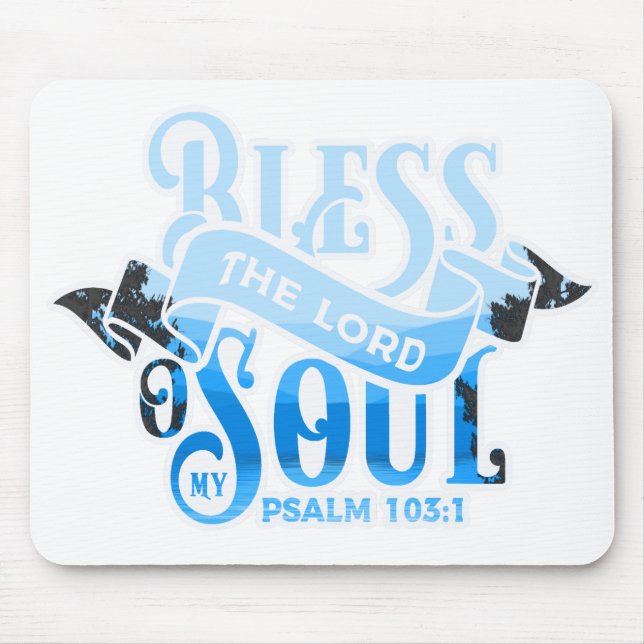 Mousepad Salmos 103 Design cristão (Frente)