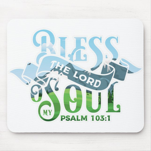 Mousepad Salmos 103 Design cristão (Frente)