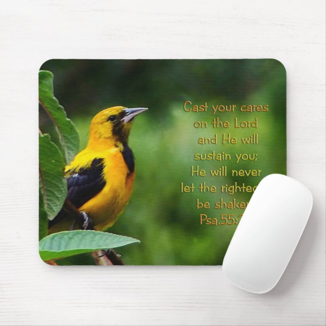 Mousepad Salms 55:22 Inspiracional (Com mouse)