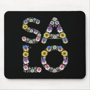 Mousepad Salo - Comida engraçada da Ucrânia Floral Vyshyva