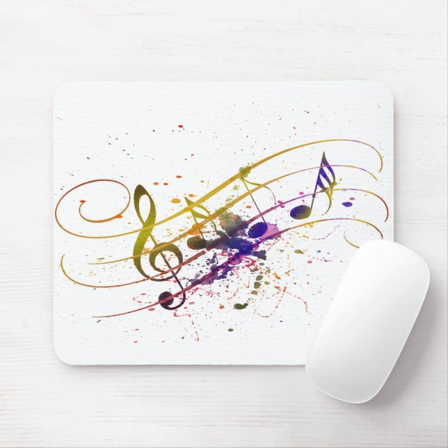 Mousepad Salpico de música colorida (Com mouse)