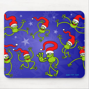 Mousepad Salto, dança e comemorando dos sapos do Natal!
