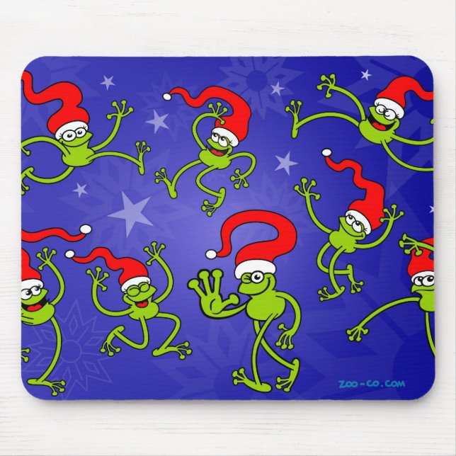 Mousepad Salto, dança e comemorando dos sapos do Natal! (Frente)