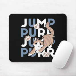 Mousepad Salto Purr de Salto: Design de Gato Reproduzível c