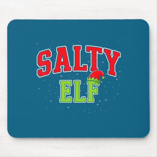 Mousepad Salty Elf Christmas Family Matching Group Xmas  (Frente)