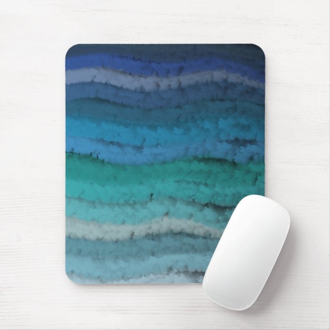 Mousepad Salty Praia Costeira Onda Em Preto (Com mouse)