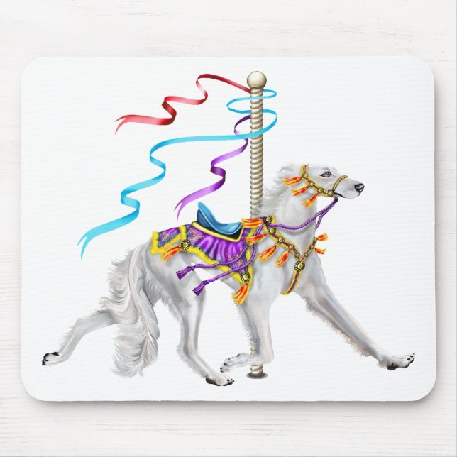 Mousepad Saluki Carousel White (Frente)
